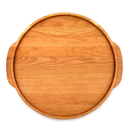 Cherry Round Wooden Serving Tray