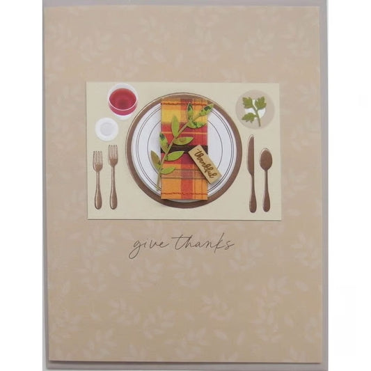 Fall Table Setting Thanksgiving Card