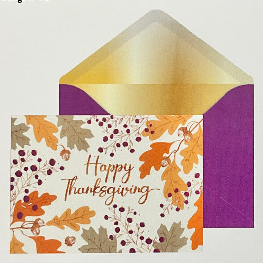 Letterpress Fall Border Thanksgiving Card