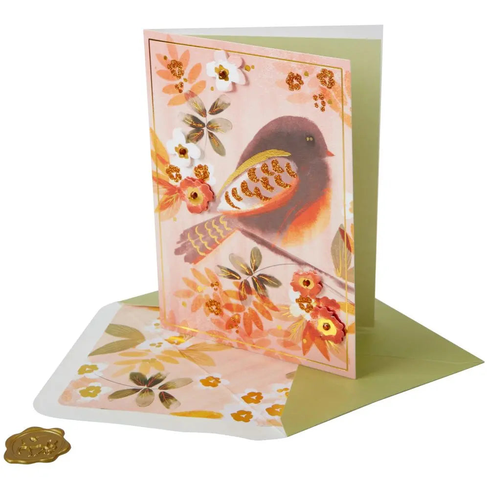 Autumn Bird Thanksgiving Card