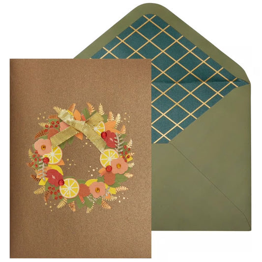 Fall Citrus Wreath Thanksgiving Card