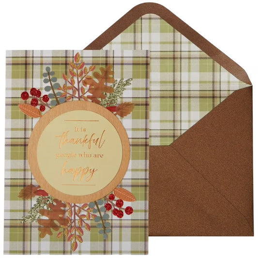Fall Leaves & Acorns Thanksgiving Card