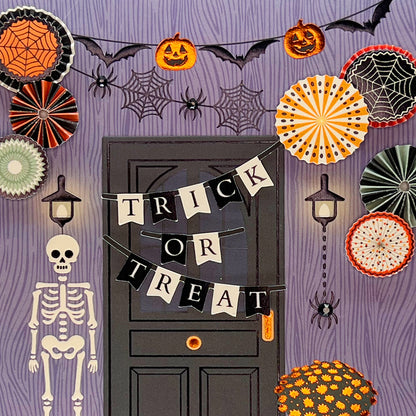 Decorated Front Porch Halloween Card
