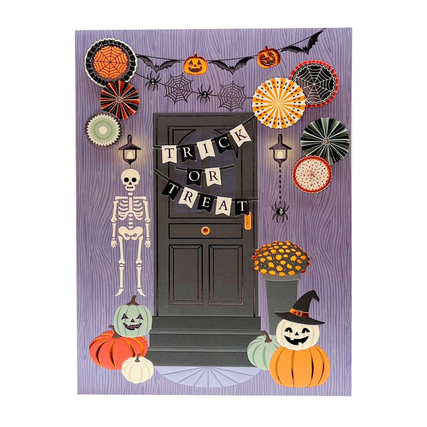 Decorated Front Porch Halloween Card