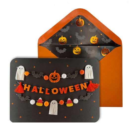 Felt Icon Banner Halloween Card