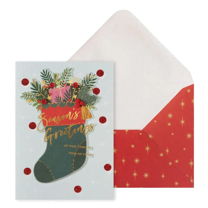 Christmas Stocking 8Ct Boxed Christmas Cards