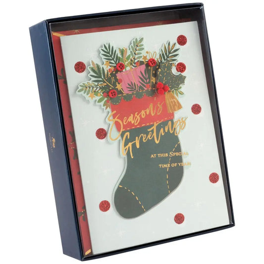 Christmas Stocking 8Ct Boxed Christmas Cards