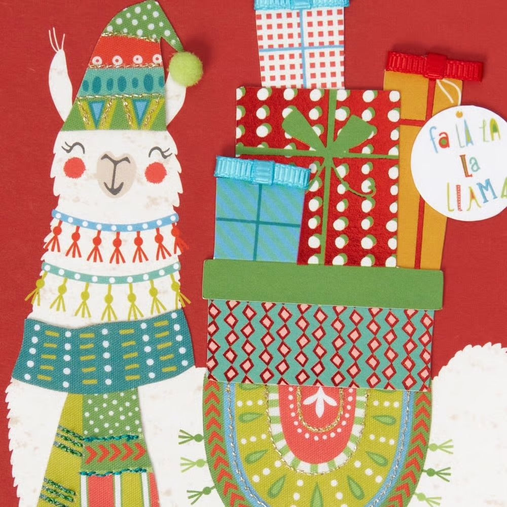 Llama In Xmas Togs Christmas Card