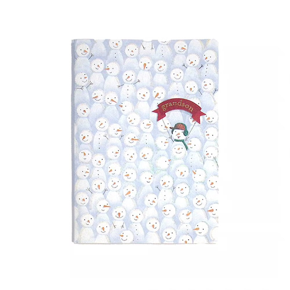 Snowman Grandson Christmas Card