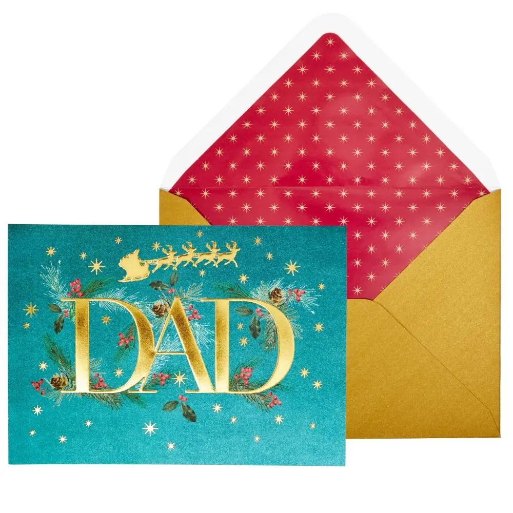 Elegant Dad Type Christmas Card