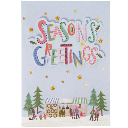 Seasons Greet W/People Shop Christmas Card