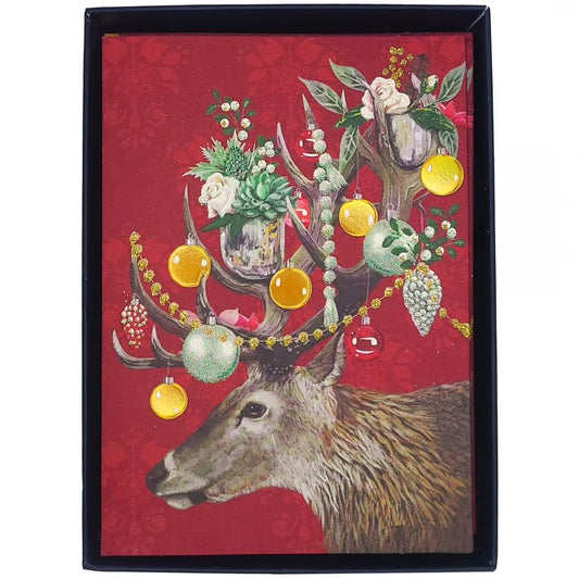 Elegant Reindeer Boxed Christmas Cards