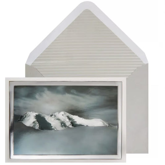 Photo Blk&Wht Mountain Christmas Card