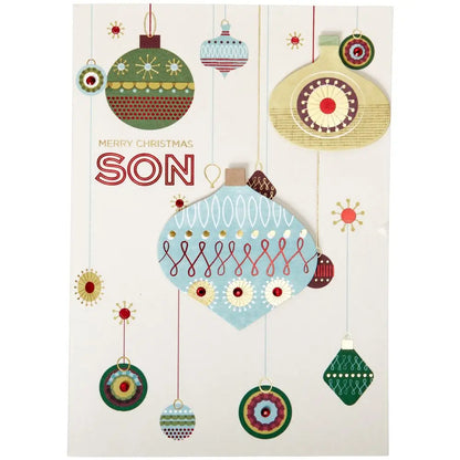 Graphic Ornaments Son Christmas Card