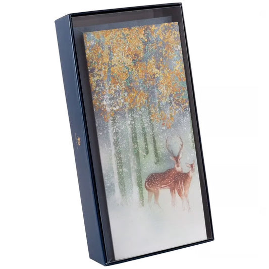 Two Deer In Forest Boxed Christmas Cards