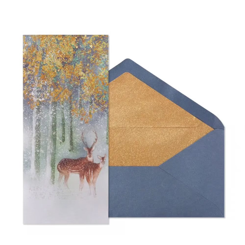 Two Deer In Forest Boxed Christmas Cards