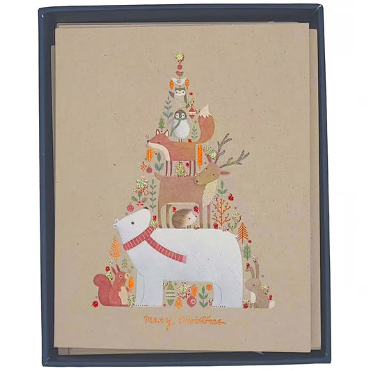Stack Of Critters Boxed Christmas Cards