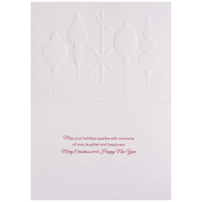 Ornaments And Pine On Grn 8Ct Boxed Christmas Cards