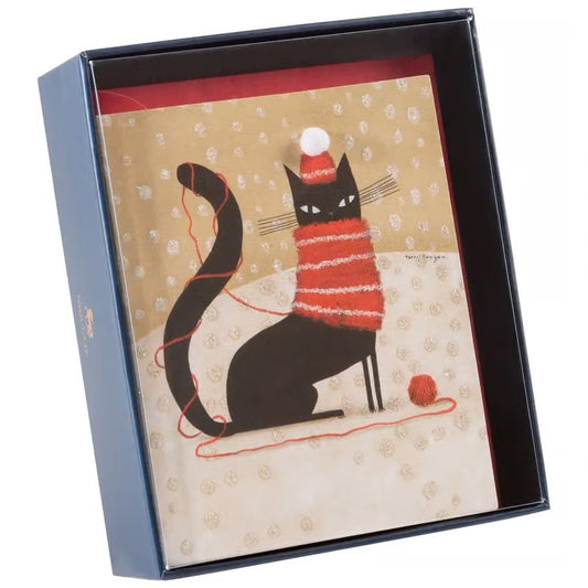 Kitty In Scarf 10Ct Boxed Christmas Cards