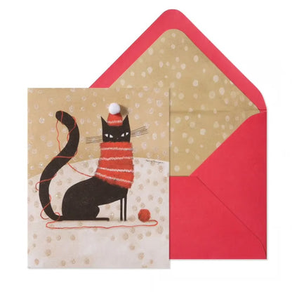Kitty In Scarf 10Ct Boxed Christmas Cards