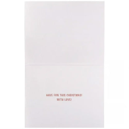 Running Dog With Gift 10Ct Boxed Christmas Cards