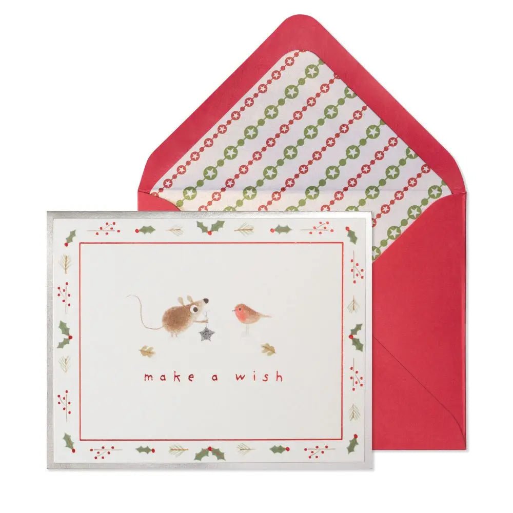 Mouse And Bird 10Ct Boxed Christmas Cards