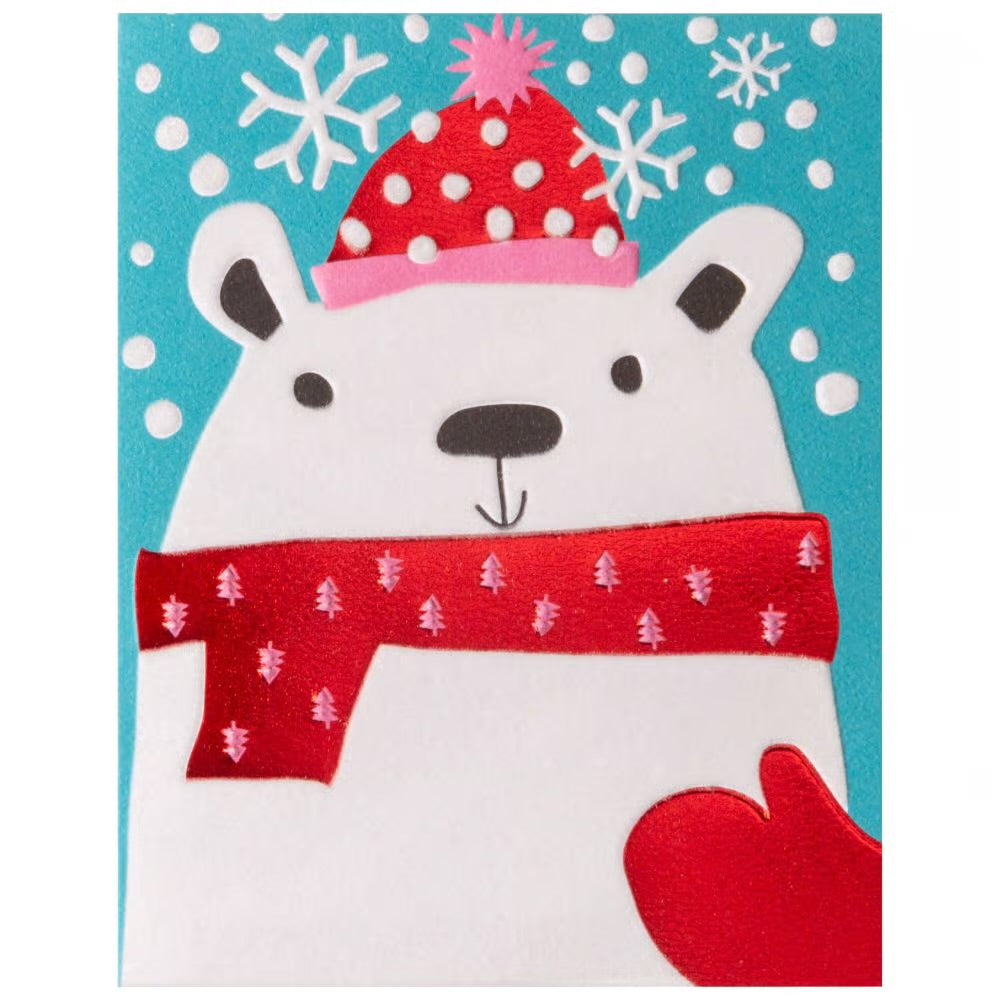 Polar Bear In Scarf 10Ct Boxed Christmas Cards