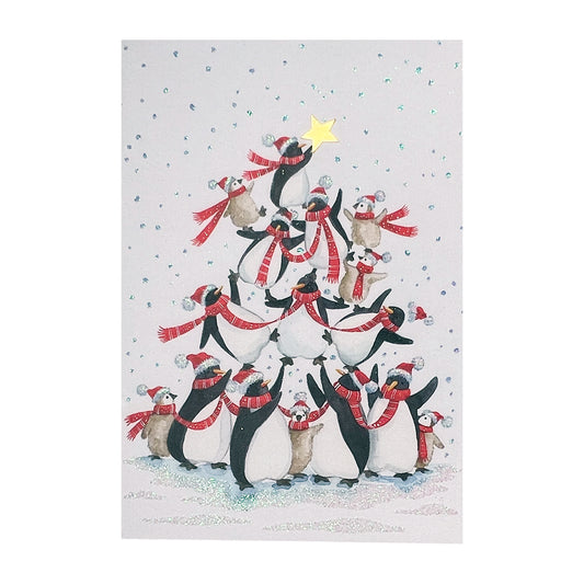Penguin Christmas Tree 20ct Boxed Christmas Cards