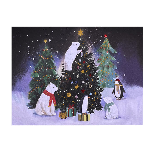 Polar Bears and Penguins 20ct Boxed Christmas Cards