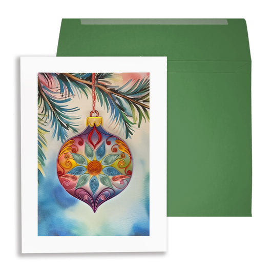 Colorful Ornament Christmas Card