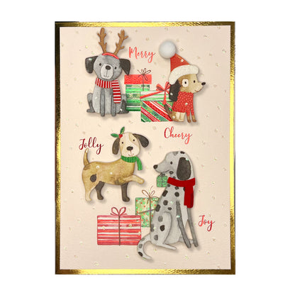 Festive Winter Dogs Christmas Card