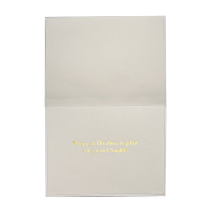 Stockings on Garland Christmas Card