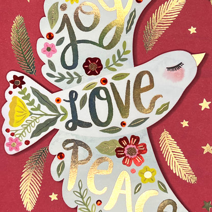 Decorative Dove of Peace Christmas Card