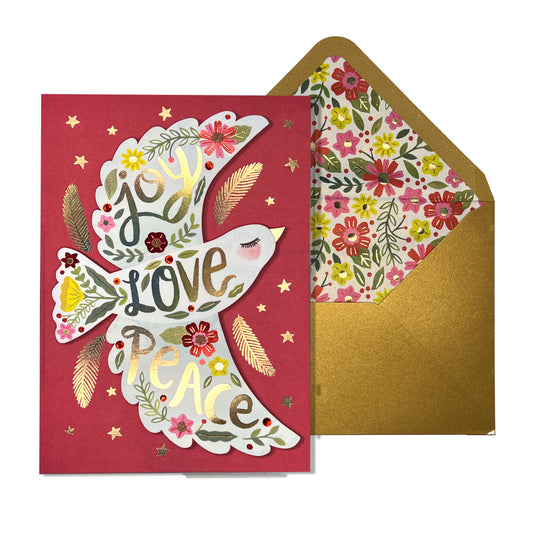 Decorative Dove of Peace Christmas Card