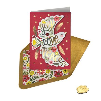 Decorative Dove of Peace Christmas Card