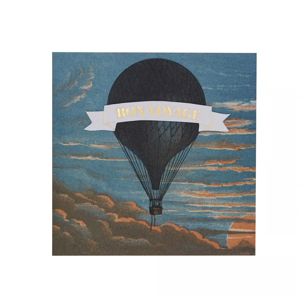 Hot Air Balloon Bon Voyage Friendship Card