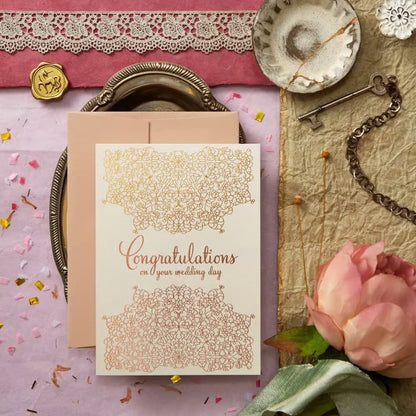 Metallic Mandalas Wedding Card