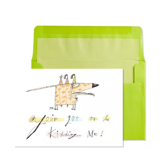 Dog With Party Hats Birthday Card