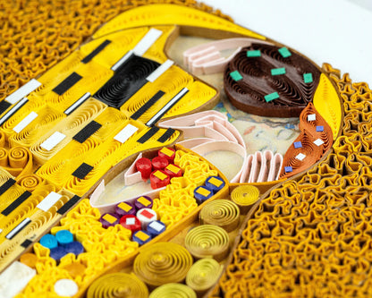 Quilled The Kiss Klimt Blank Card