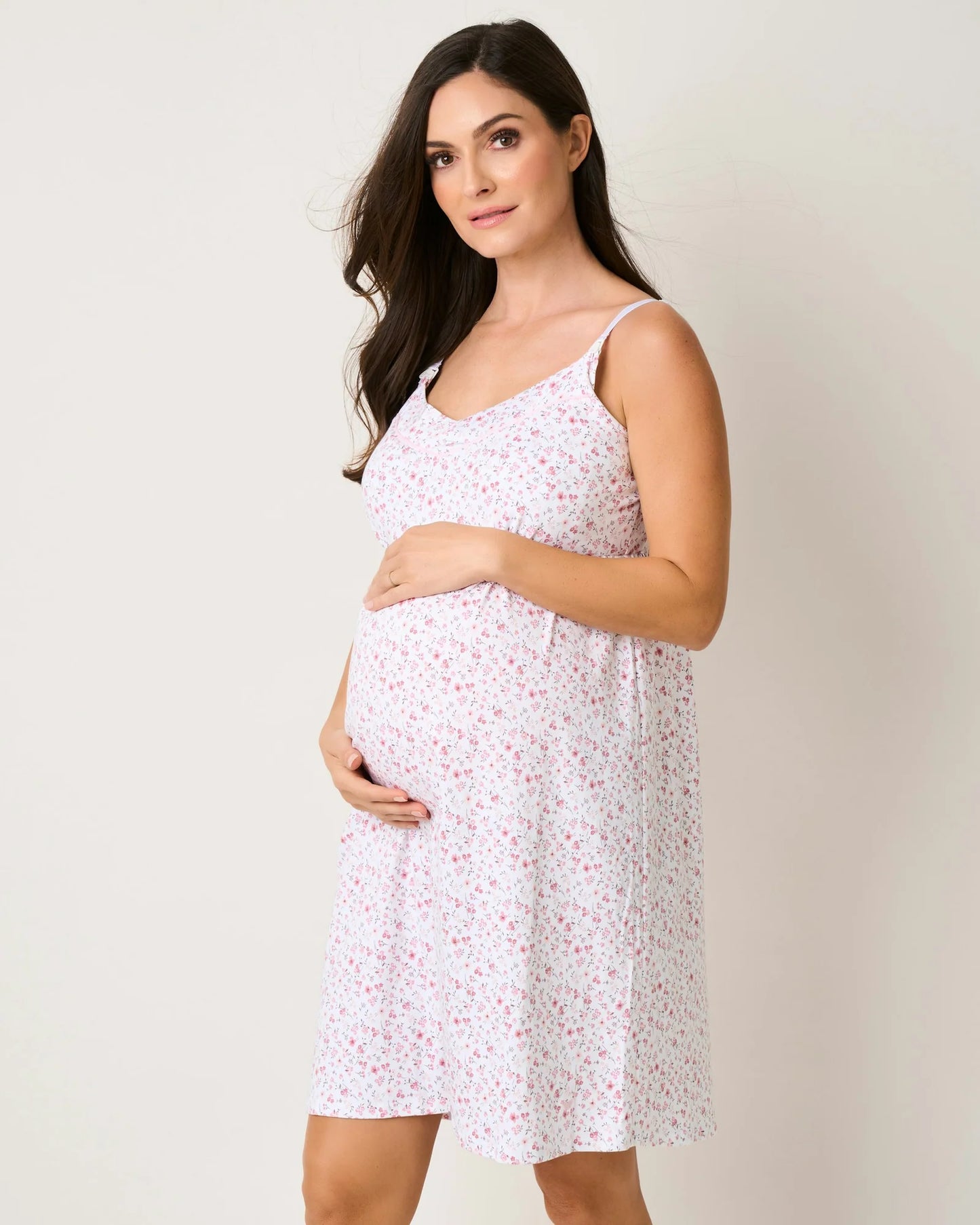 Woman’s Pima Maternity Nightgown Dorset Floral