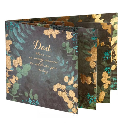 Dad Gold Leaves Birthday Card