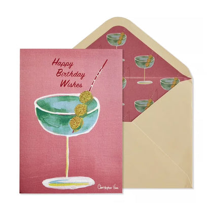 Martini Birthday Card