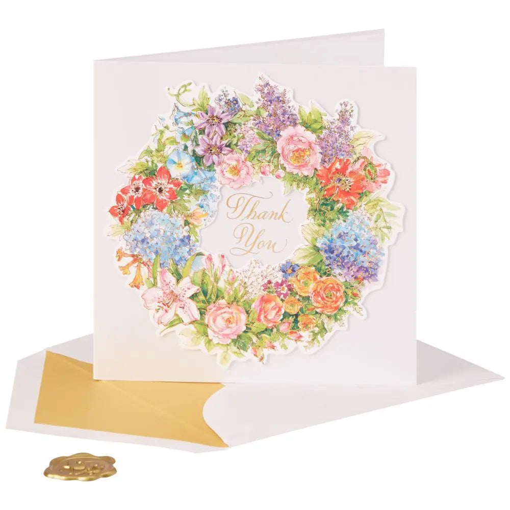 Wreath Thank You Card