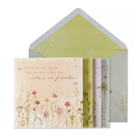 Sister Field Of Flowers Birthday Card