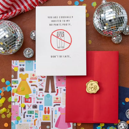 No Party Pants Valentine Card