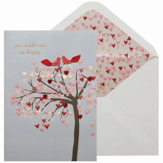 Two Birds On Tree Valentine Card