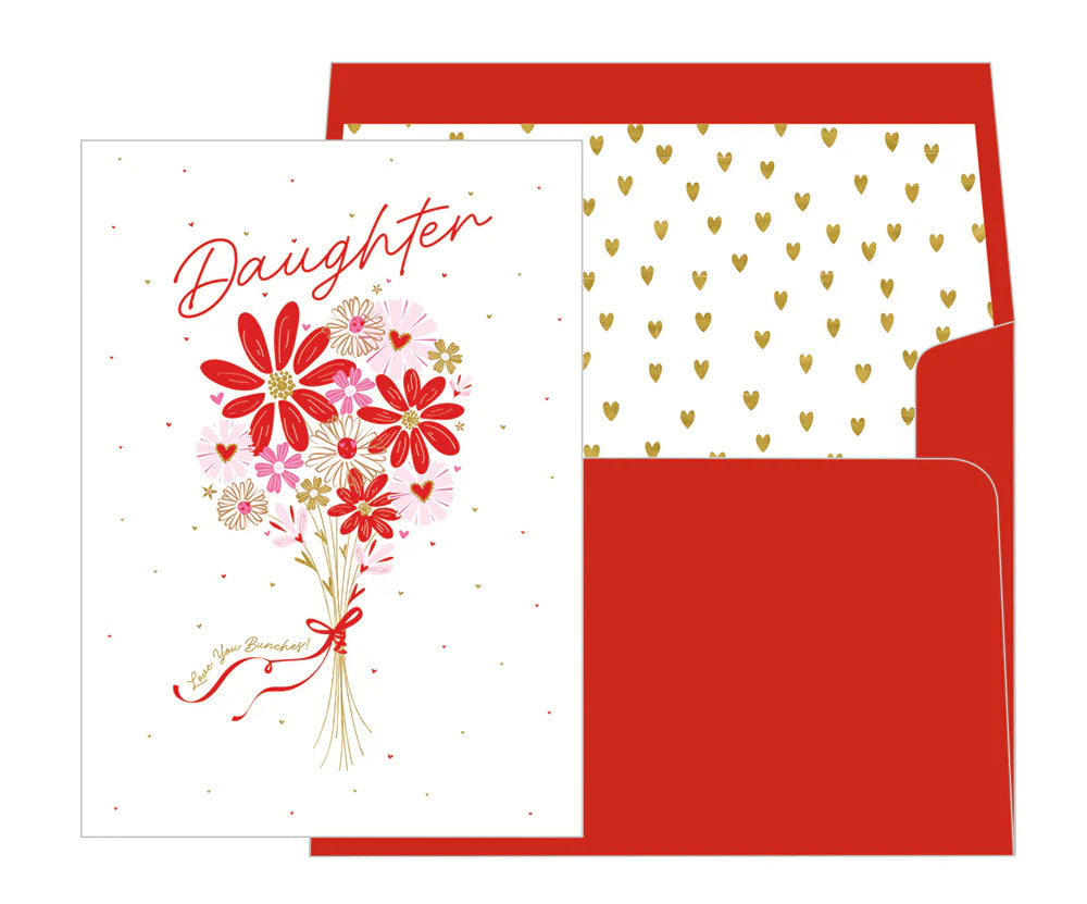 Daughter Bouquet Valentines Card