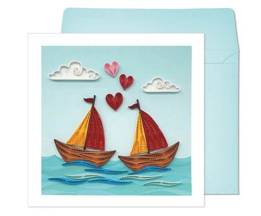 Sailboat Pair Valentines Card