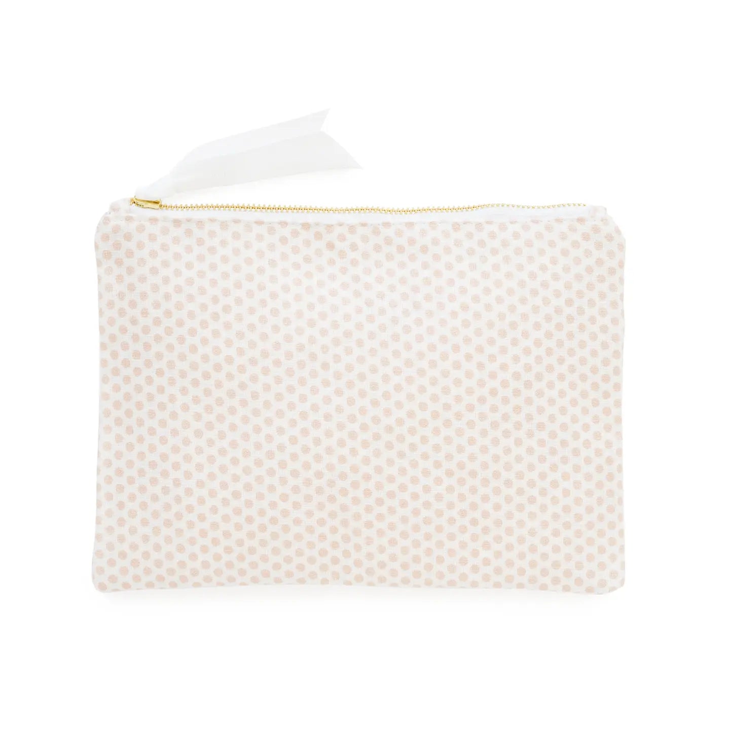 Pink Painted Dot Signature Pouch