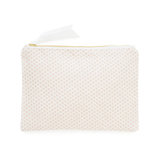 Pink Painted Dot Signature Pouch